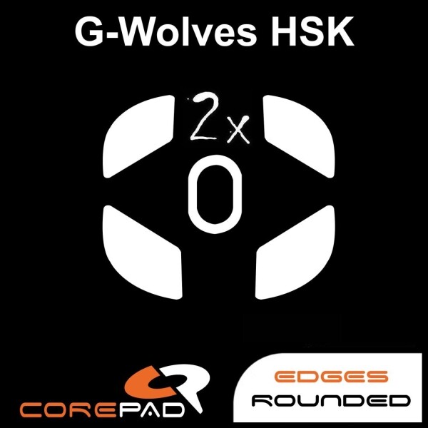 Corepad Skatez G-Wolves HSK Hyperglides Replacement Mouse Feet PTFE Teflon