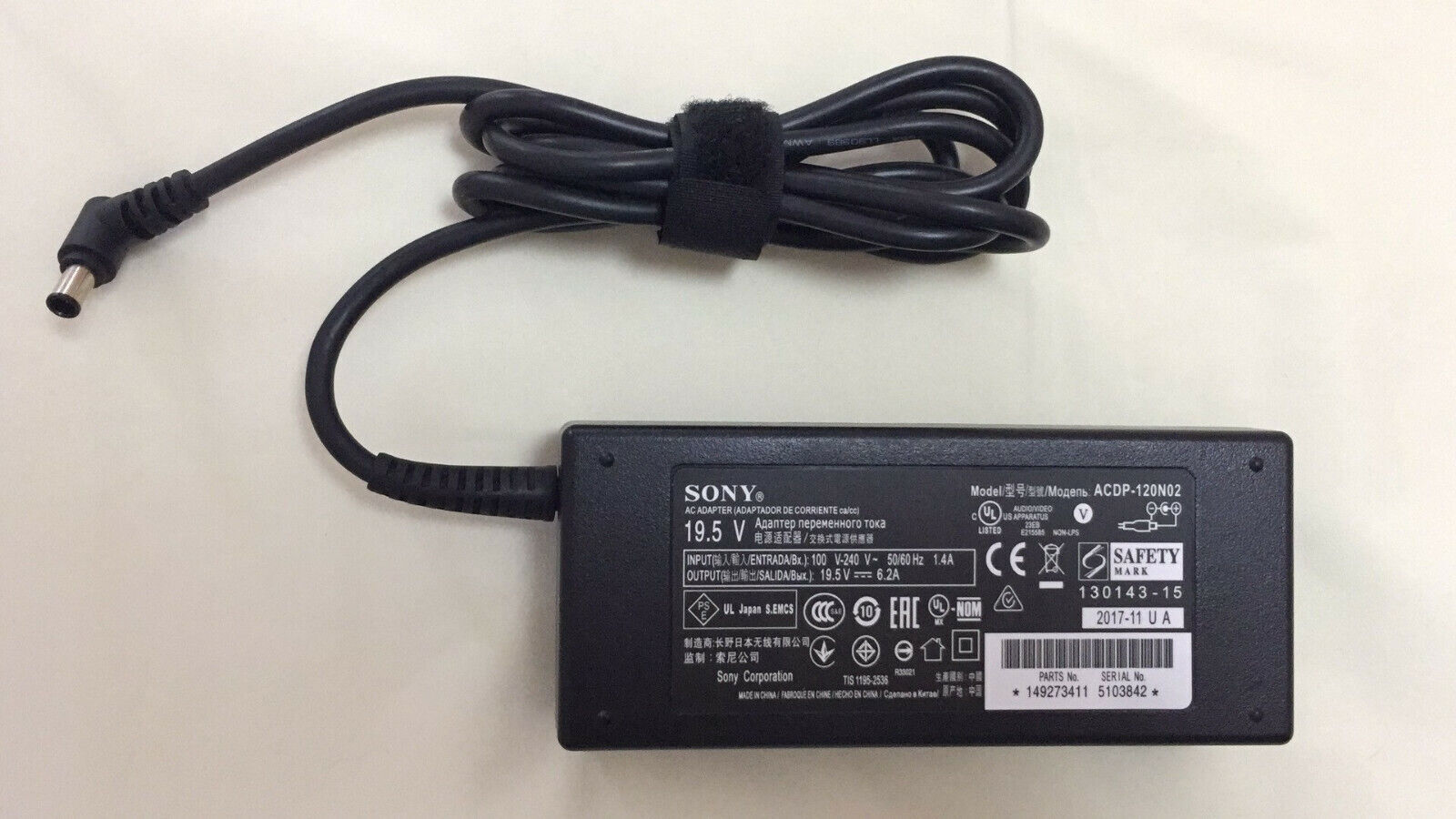 original SONY 19.5V 5.2A 6.2A adapter fit ACDP-100D01,ACDP-100N01 ACDP-120N02