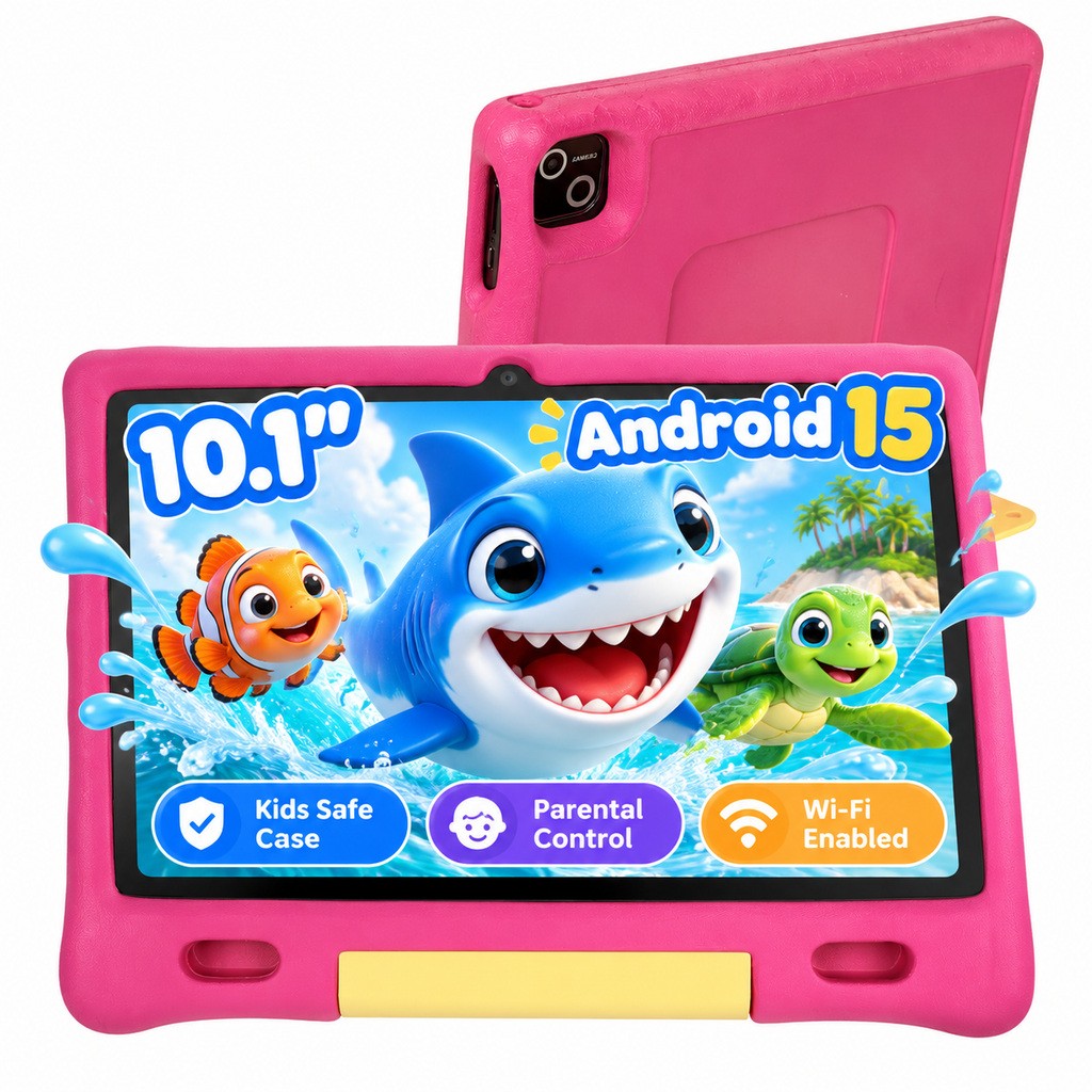 10 Inch Kids Tablet Android 15 Octa Core 20GB RAM 128GB ROM 1TB Expandable
