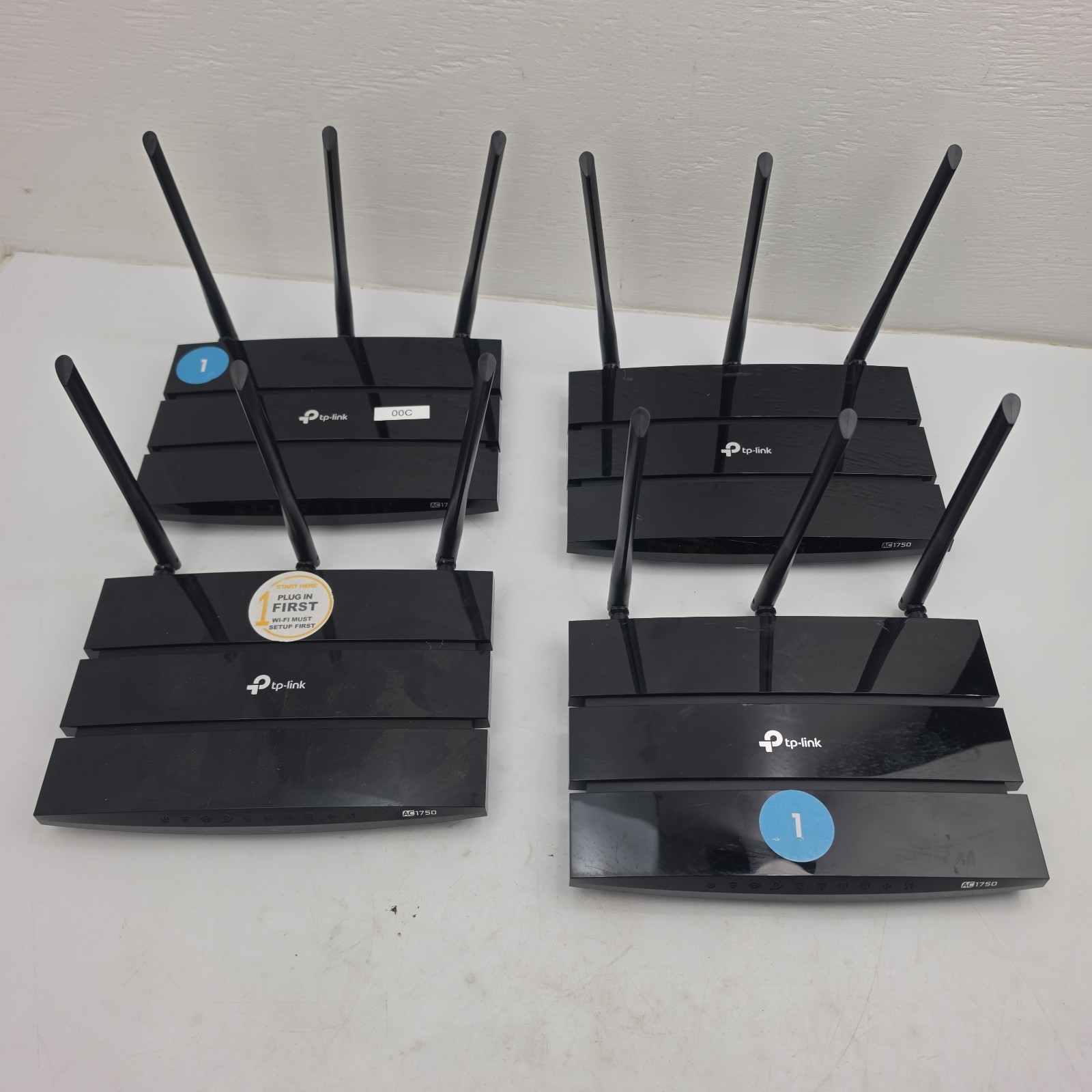 TP-Link Archer C7 AC1750 Dual Band Gigabit WiFi Routers Lot of 4 No Power Cords