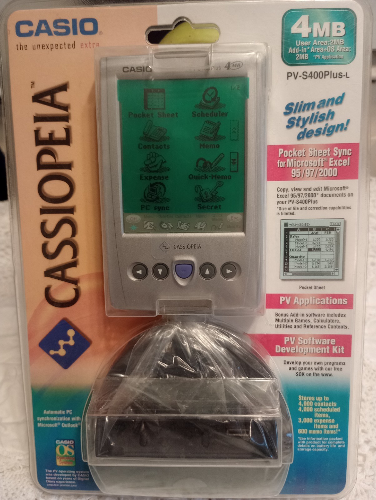Casio Cassiopeia Pocket Viewer S400 Plus Handheld 4MB New Old Stock