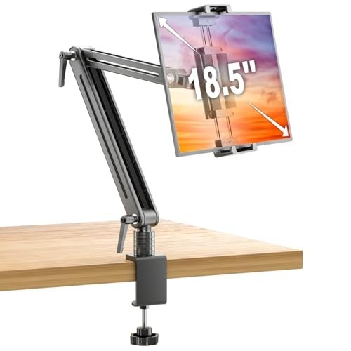 Portable Monitor Arm Mount Holder Stand for 18.5" Screen, 360 Rotation