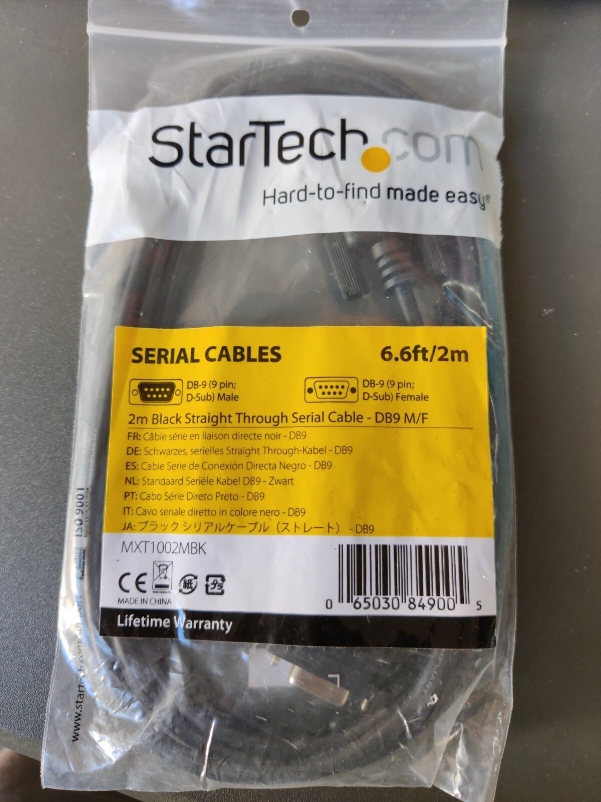 StarTech.com 2m Black DB9 RS232 Serial Null Modem Cable F/M - DB9