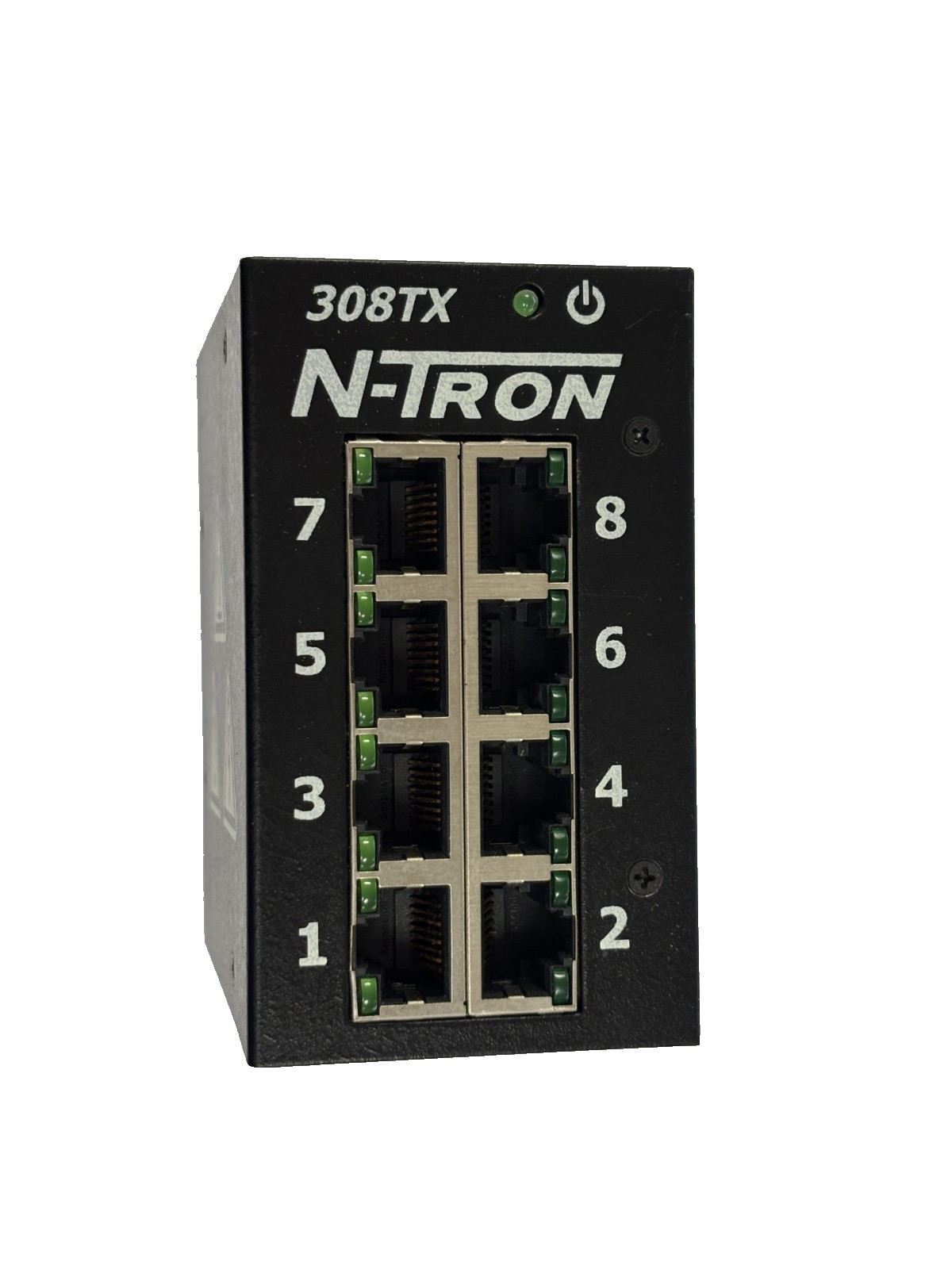 N-TRON ETHERNET SWITCH, 308TX, 8 PHONE/ETHERNET PORT 10-30 VOLTS,  0.5 AMPS