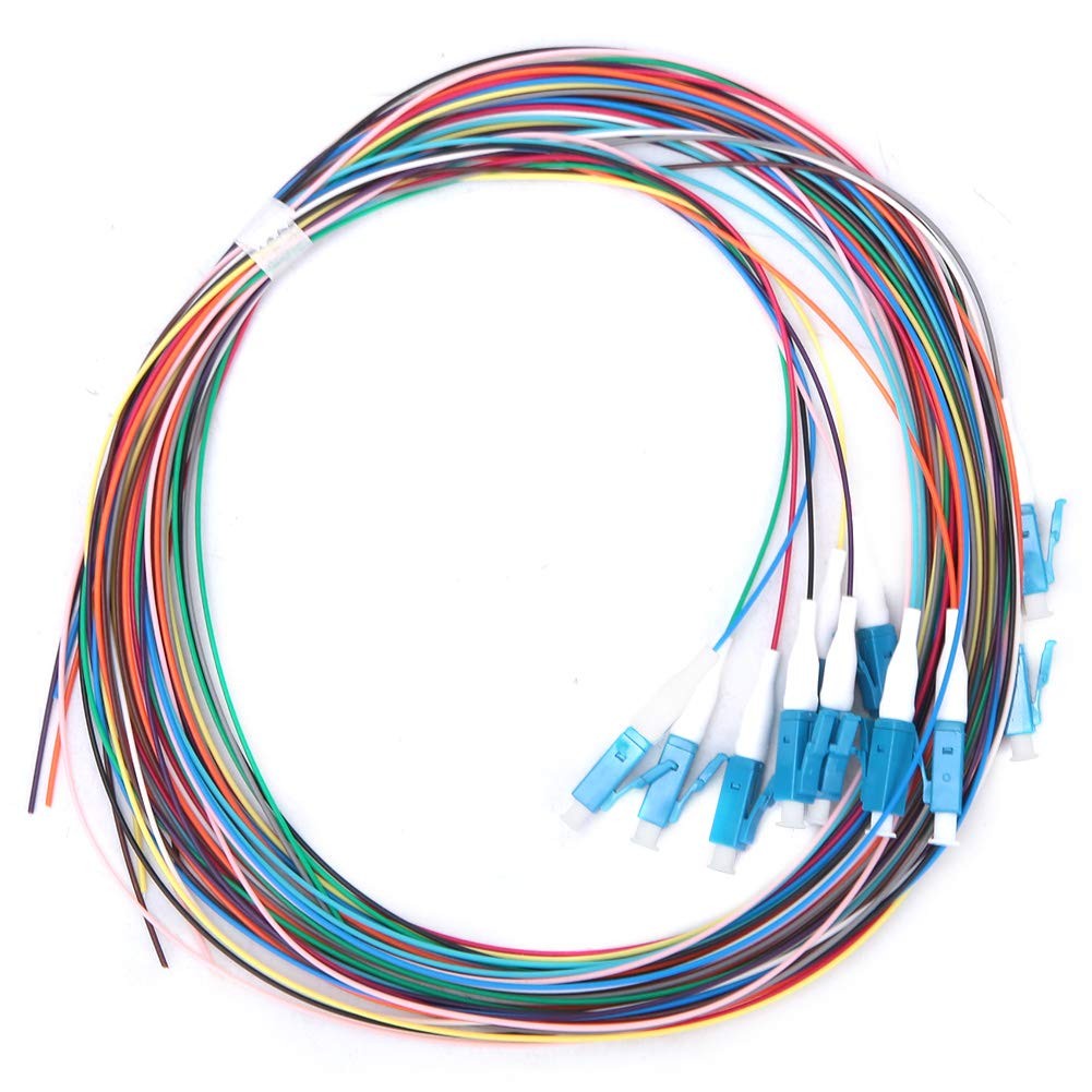 1.5m LC/UPC Single Mode 12 Strand Fiber Optic Pigtail Cable Low Loss