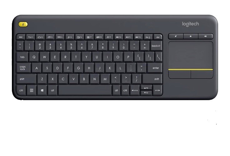 Logitech K400 Plus Wireless Touch TV Keyboard for PC-Connected TV - Black