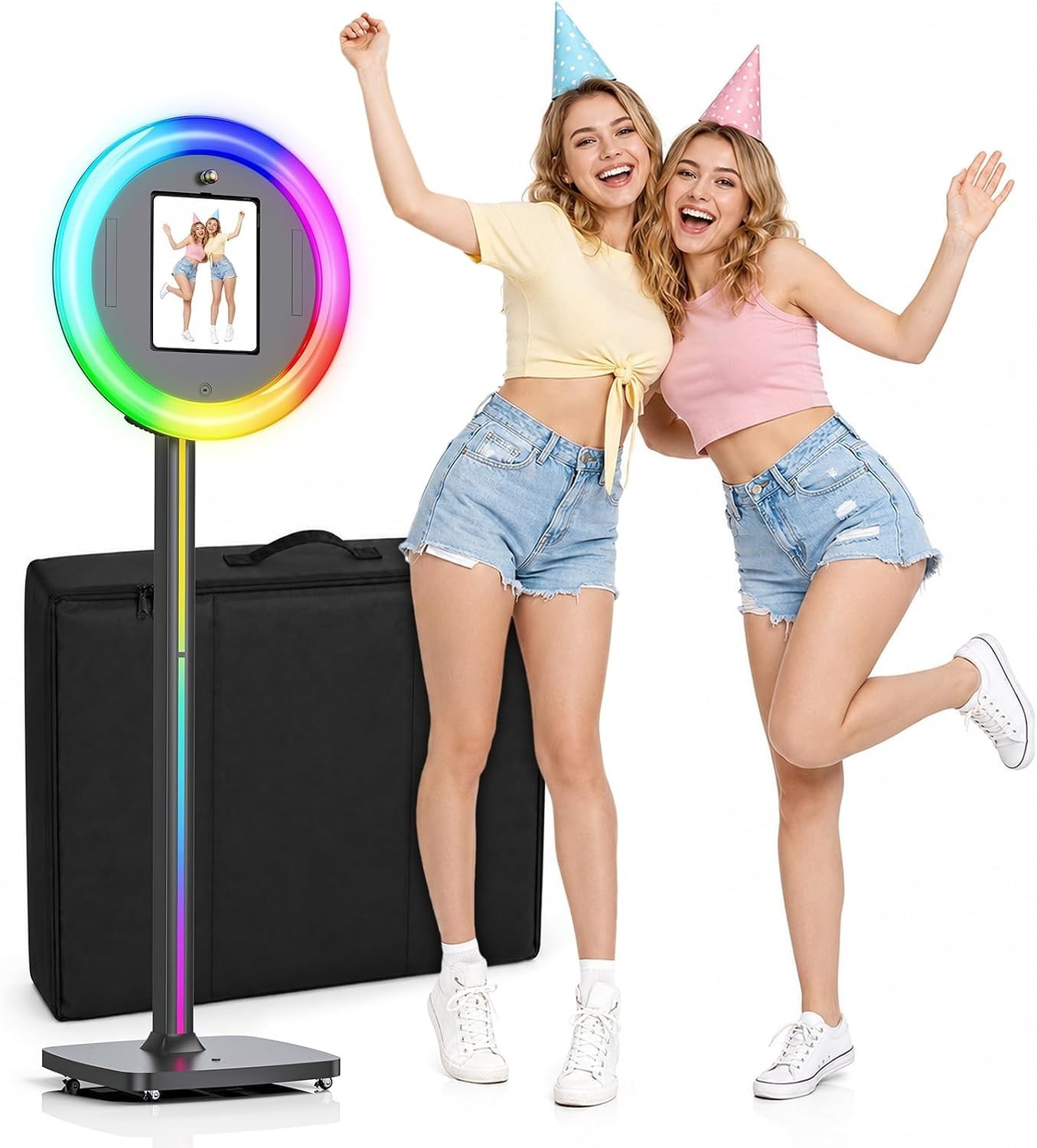Portable Photo Booth Compatible with Any Ipad, Photo Booth Stand Shell 22" RGB M