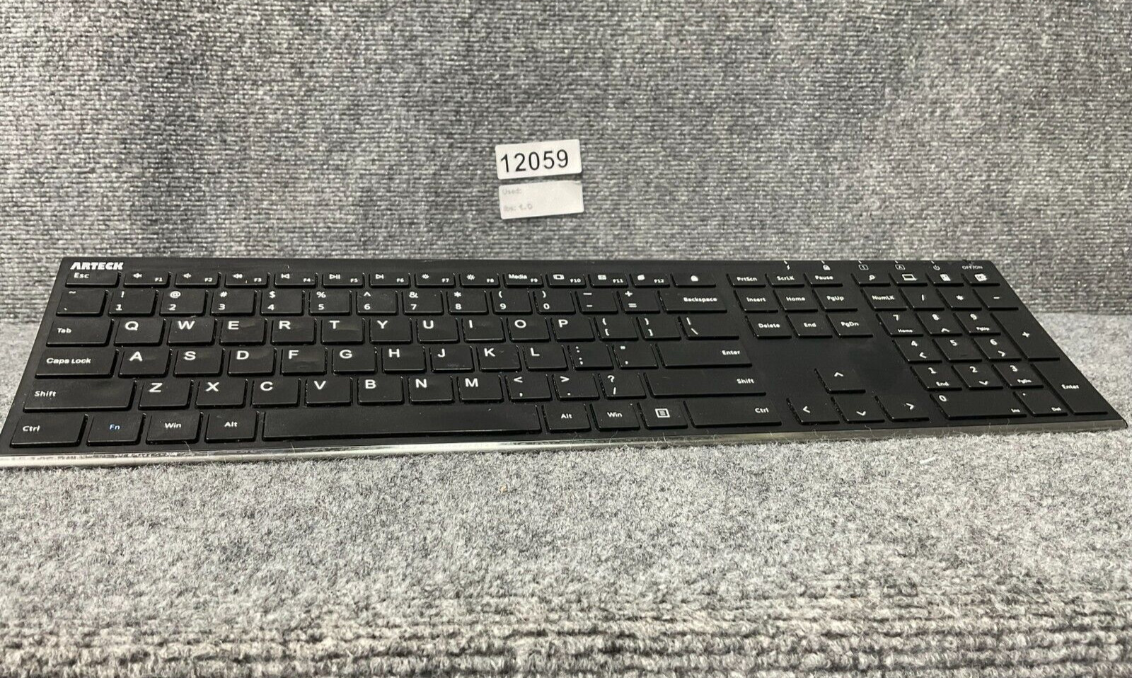 Arteck HW192 2.4G Wireless Keyboard Stainless Steel Ultra Slim Full Size