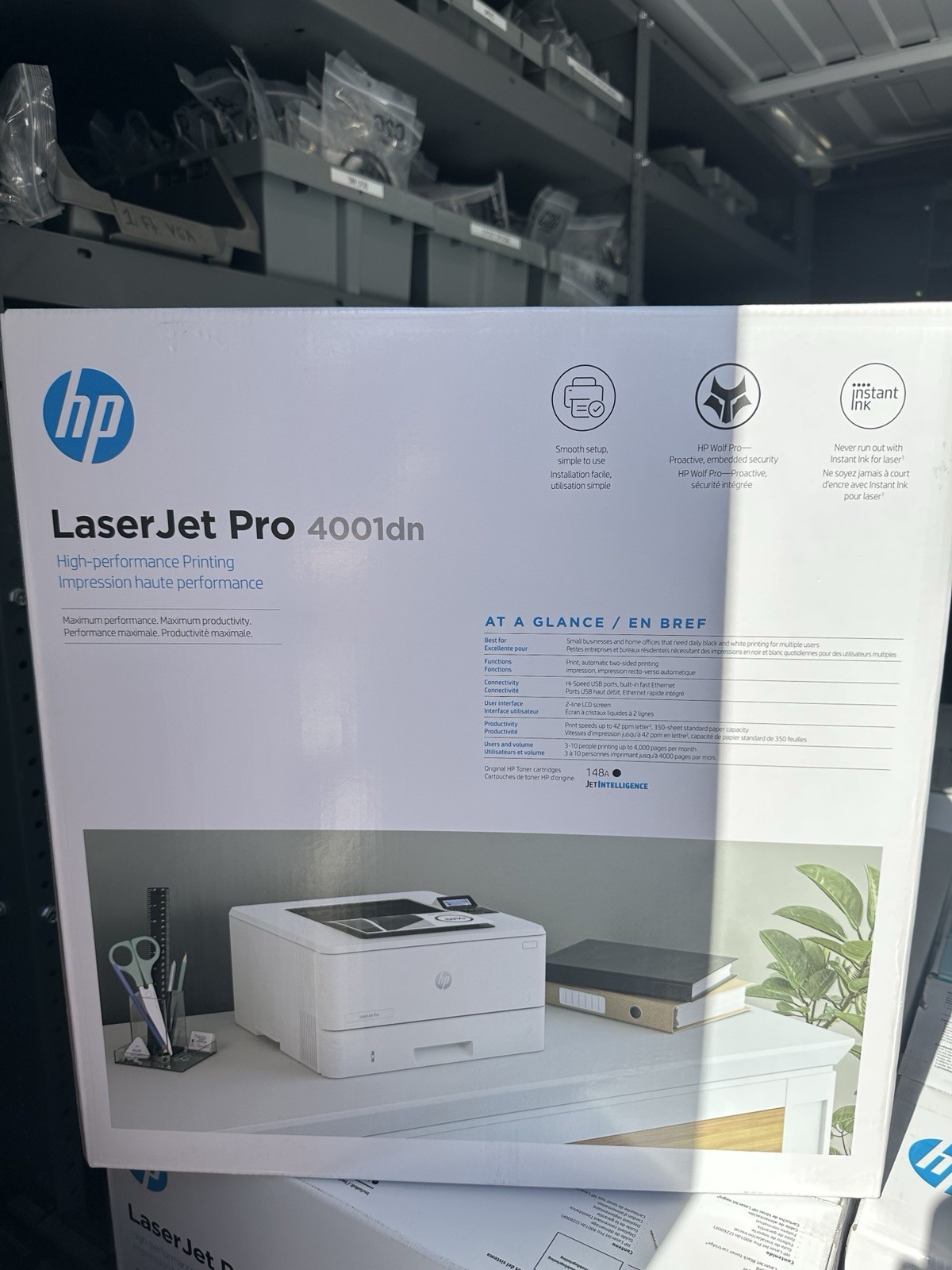 HP LaserJet Pro 4001dn B&W Laser Printer Duplex Ethernet USB 42ppm 2Z600F