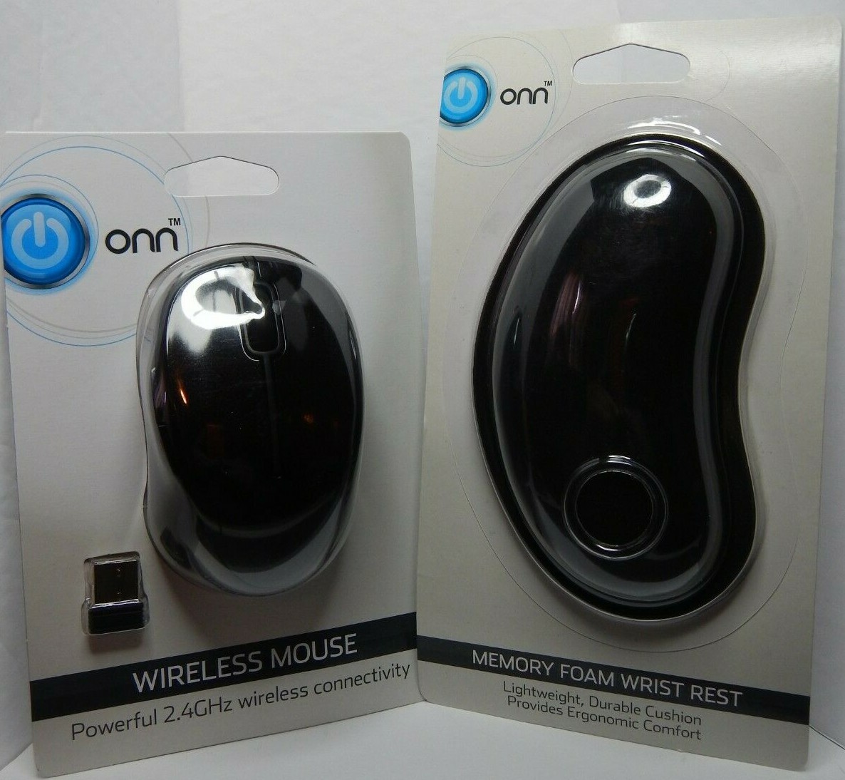 New ONN Computer Wireless Mouse & Memory Foam Wrist Rest Computer Electronics