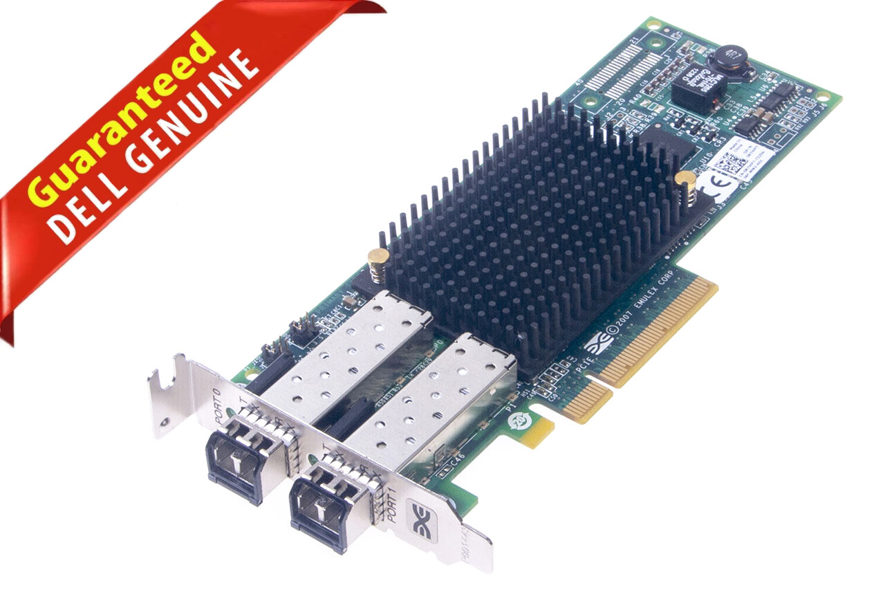 Dell Emulex LPE12002 R7WP7 PCI-E 8Gb Dual-Port SFP Fibre Channel Adapter Card