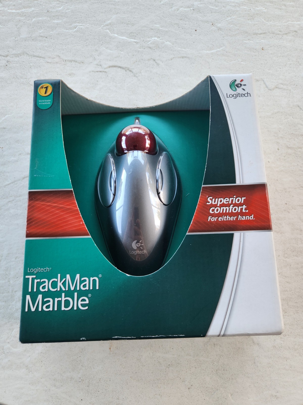 Logitech Trackman Marble Trackball Mouse T-BC21 910-000806 Deadstock New/Sealed