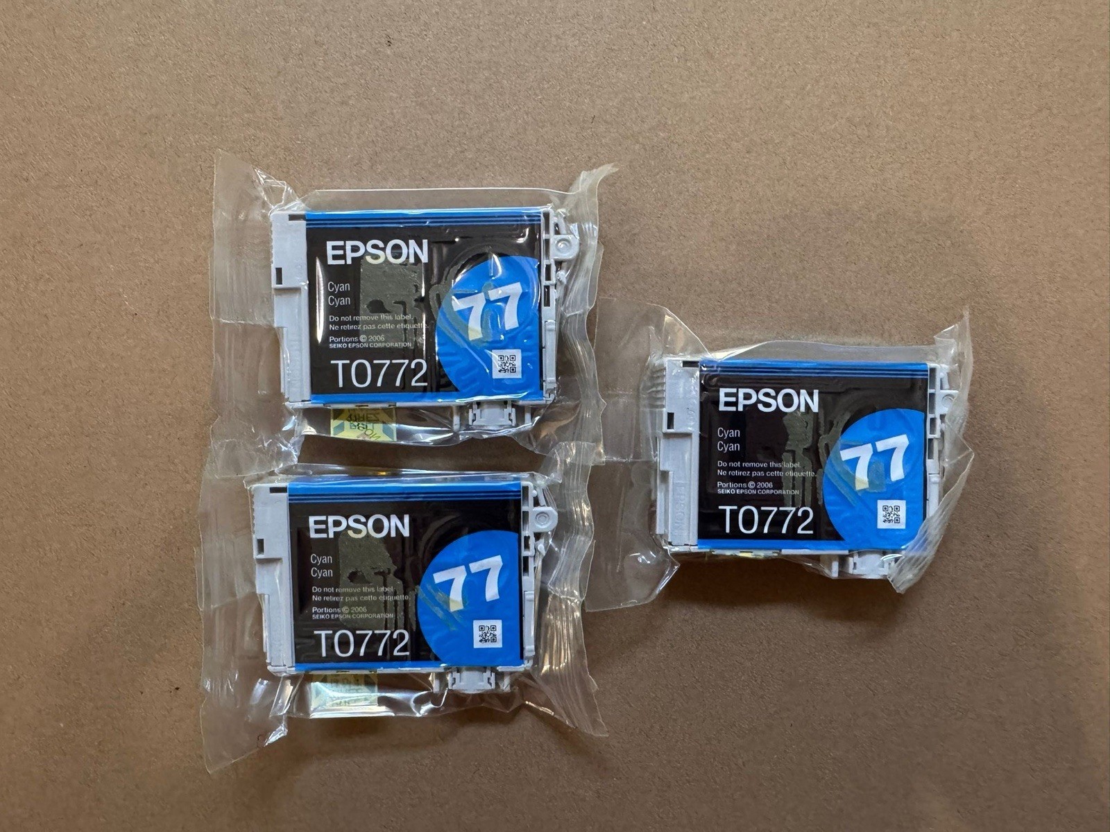 3 x Epson 77 Ink Cartridges for Stylus Photo R260 R280 R380 RX580 RX595 RX680
