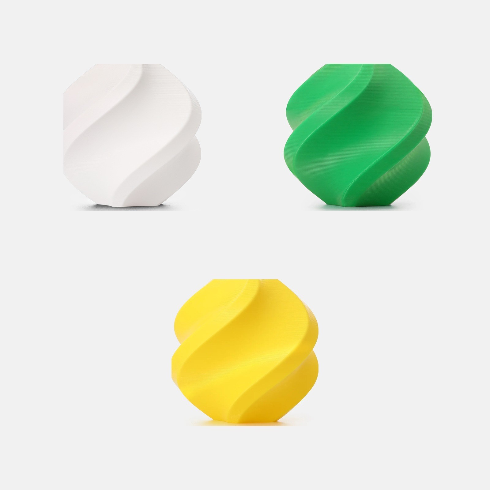 Bambu Lab PETG Basic 3 Pack White, Green, Yellow 1kg 1.75mm w/Spool NEW