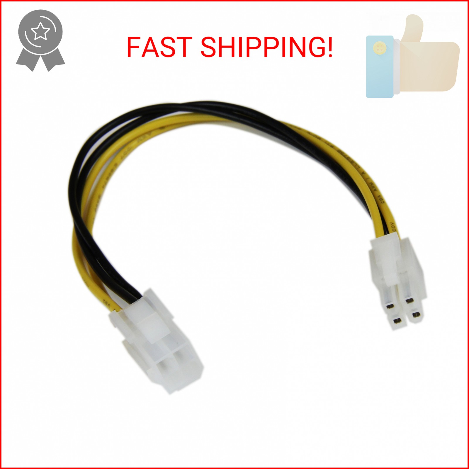 StarTech.com 8in ATX12V 4 Pin P4 CPU Power Extension Cable - M/F - Power extensi