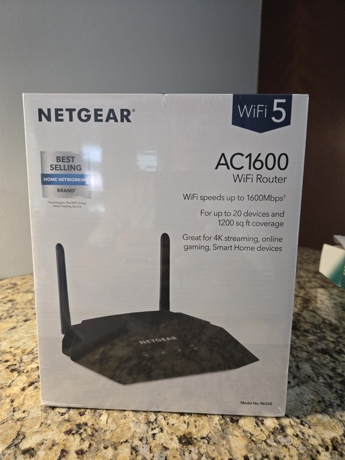 NETGEAR AC1600 WiFi Router R6260 Factory Sealed New Dual Band WiFi 5