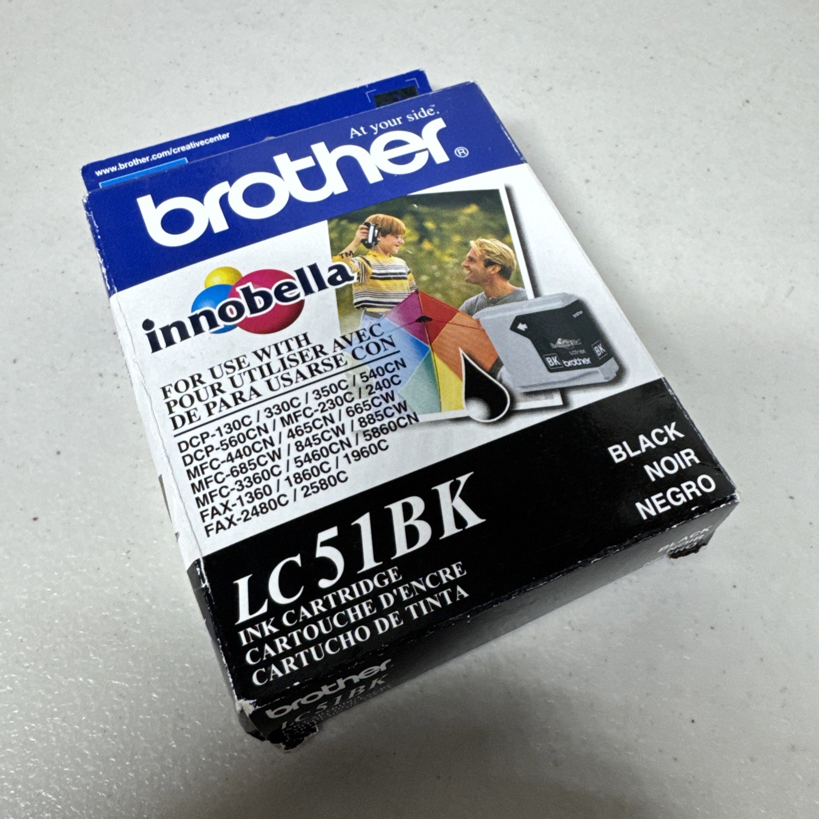 Brother Black Ink Cartridge Innobella Genuine EXP 2011 LC51BK -NEW  U19