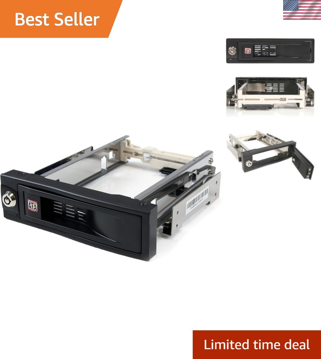 StarTech 3.5in SATA Trayless Mobile Rack for 5.25in, TAA