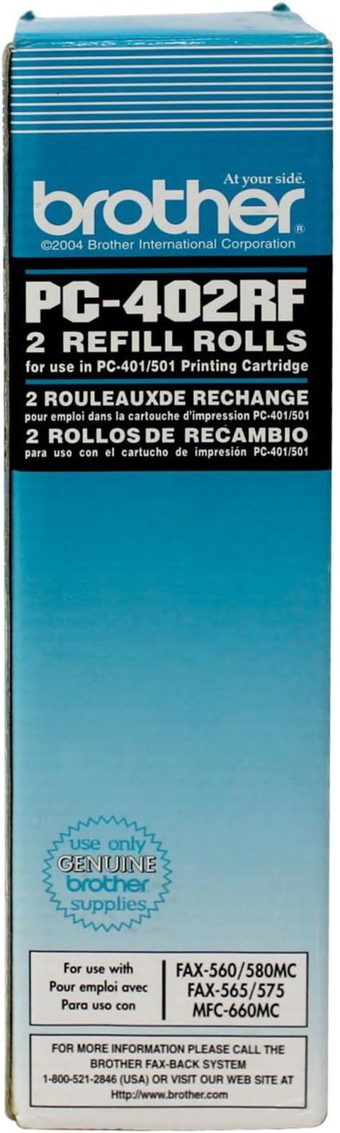Printers 2 Refill Rolls for Use in PC402 Ppf-560 580Mc Mfc-660Mc