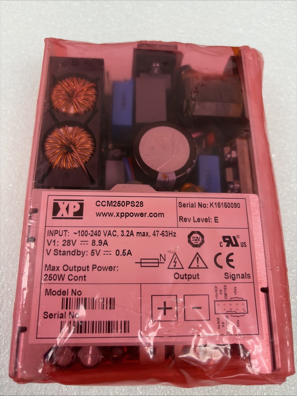 XP Power CCM250PS28 250W AC DC Power Supply 28V 8.9A