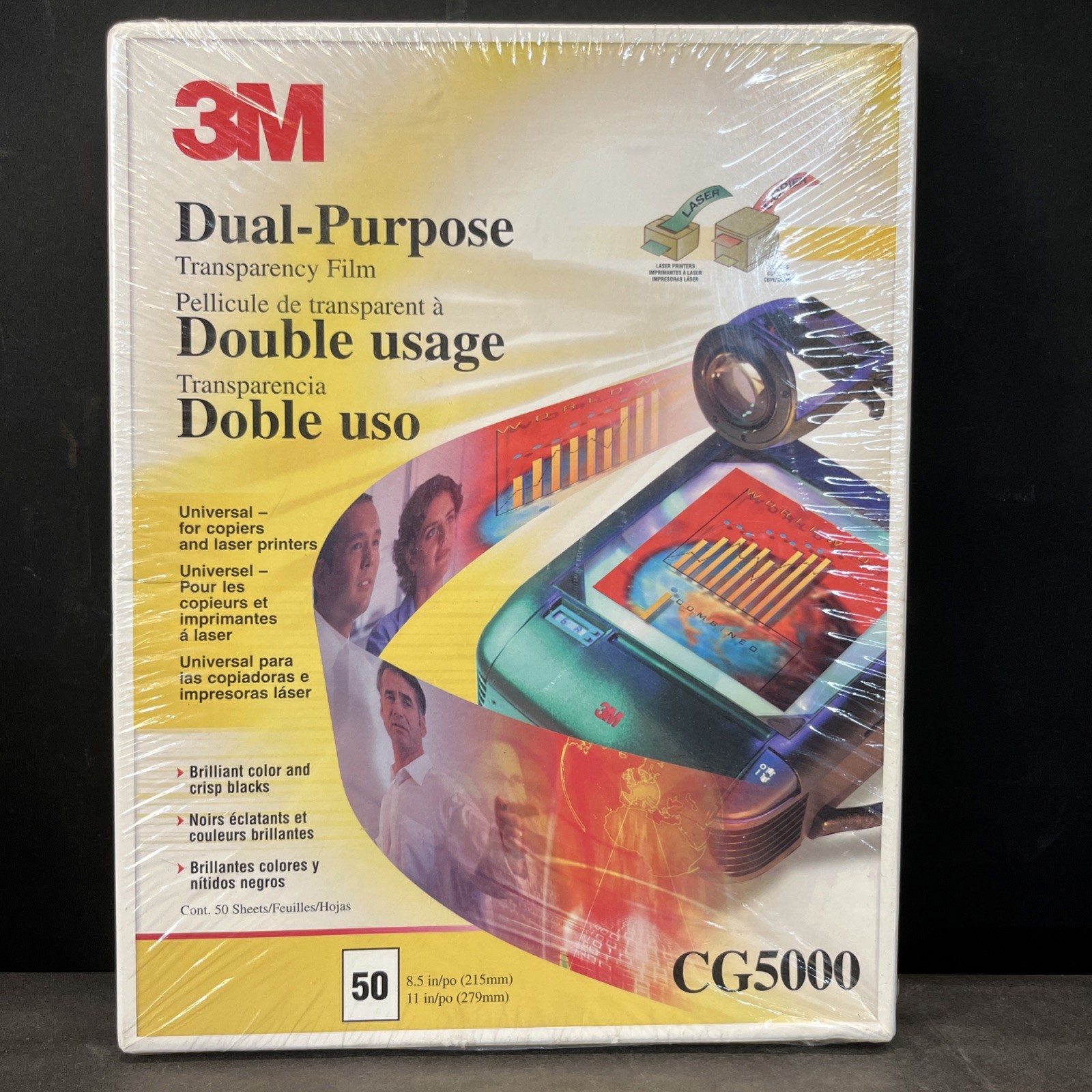 3M CG5000 Multipurpose Transpareny Film Printer Paper SEALED. Double Usage.