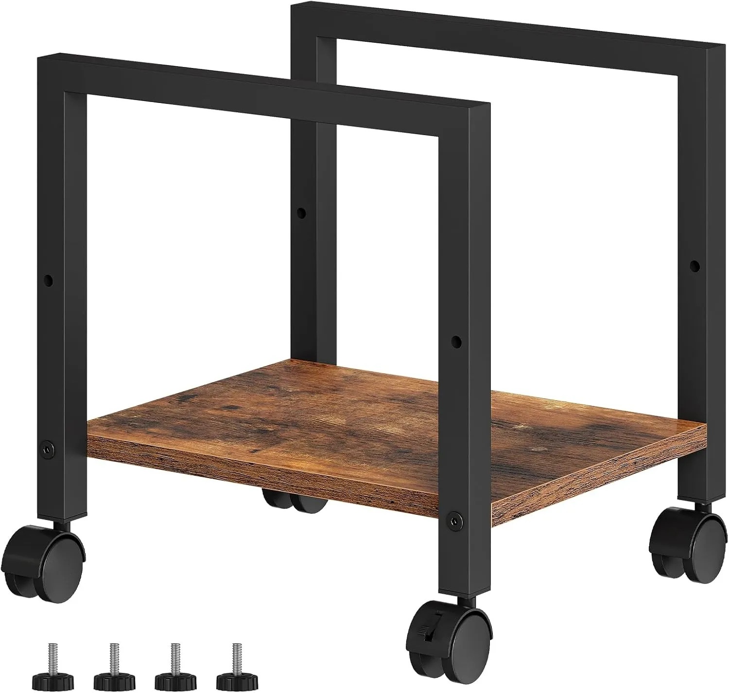 Adjustable PC Tower Stand with Wheels Mobile CPU Holder for Home Office Use New