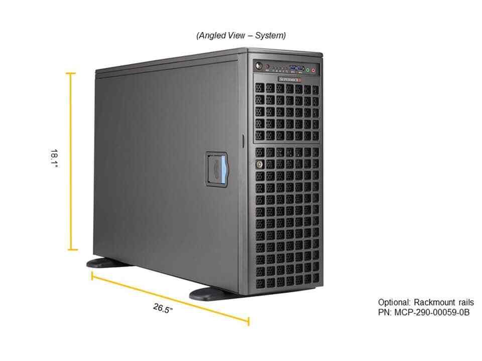 Supermicro SYS-540A-TR 4GPU Server 8X3.5"/2X 2000W PUS/Support 4189 CPU