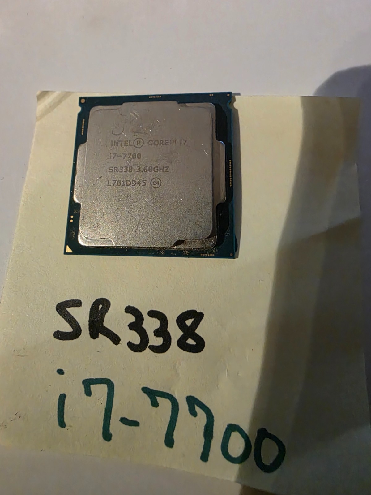 Lot of 7 Intel Core I7 7700 Processor (3.60 GHz, 4 Cores, FCLGA1151) - SR338