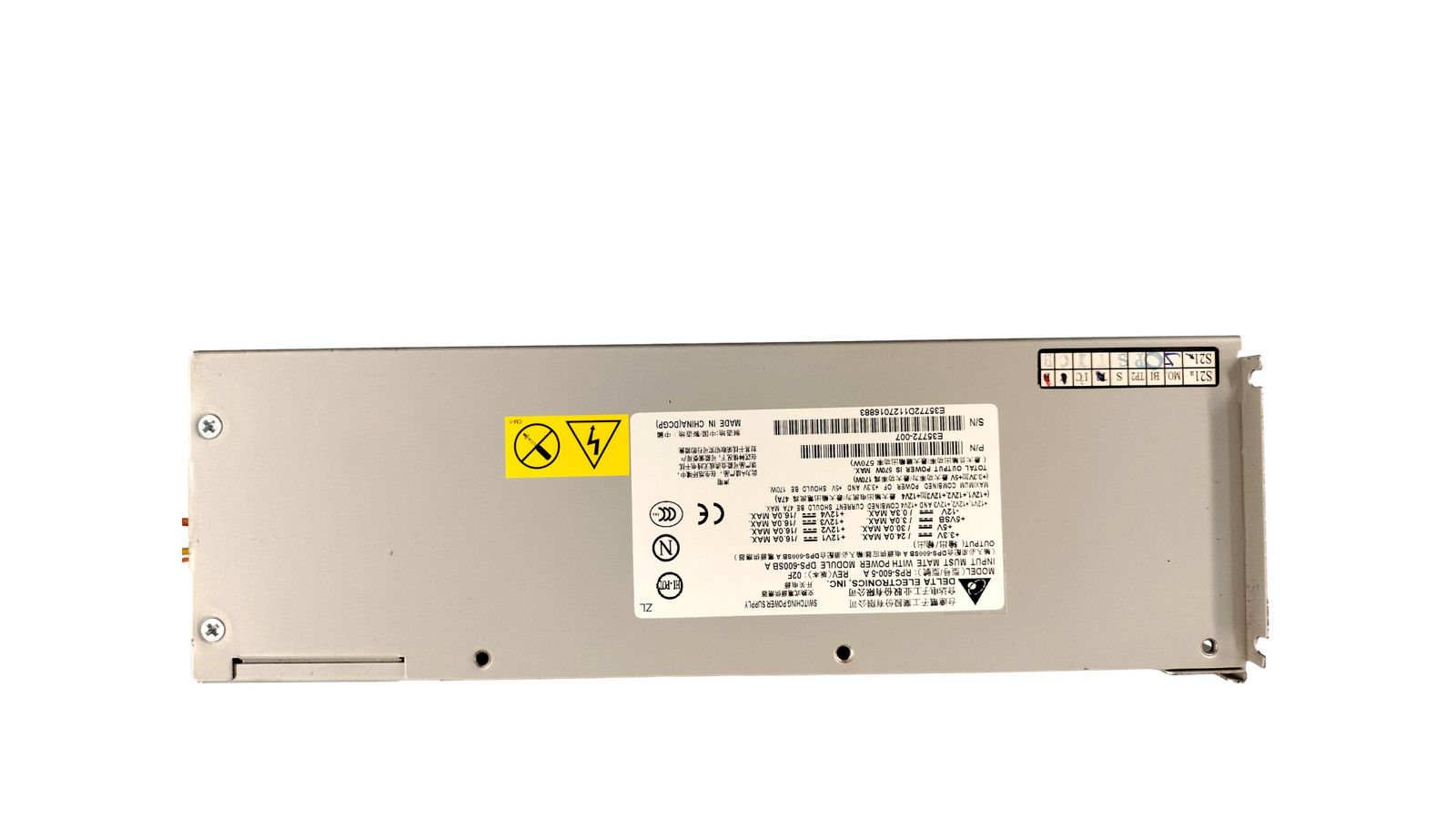 Delta Electronics RPS-600-5 600W Power Supply Cage for DPS-600SB Power Supply