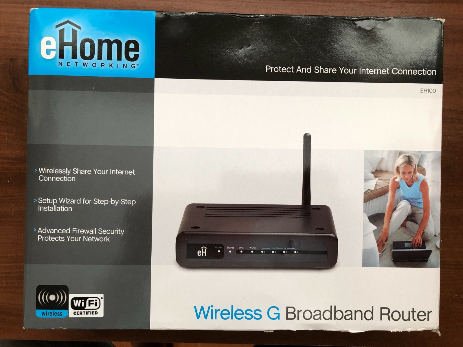 eHome Wireless G Broadband Router EH100 - New - Opened Box