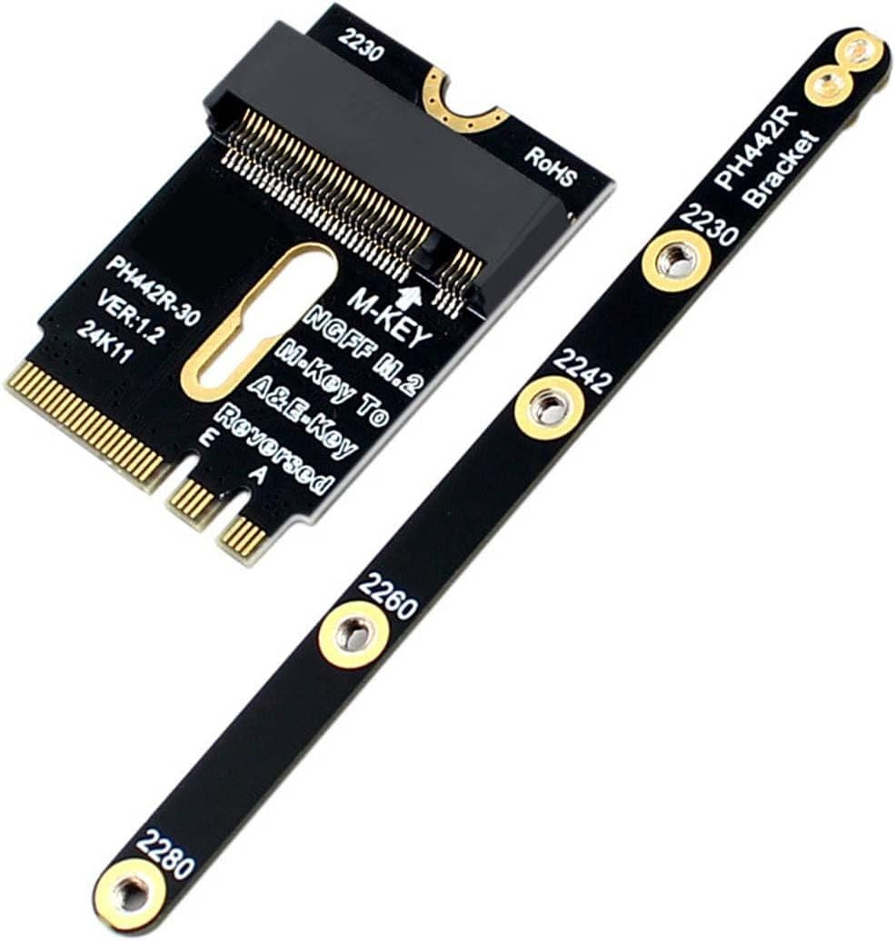 2230 A+E-Key Male to NVME M-Key Female Extension PCI-E 4.0 Adapter with Bracket