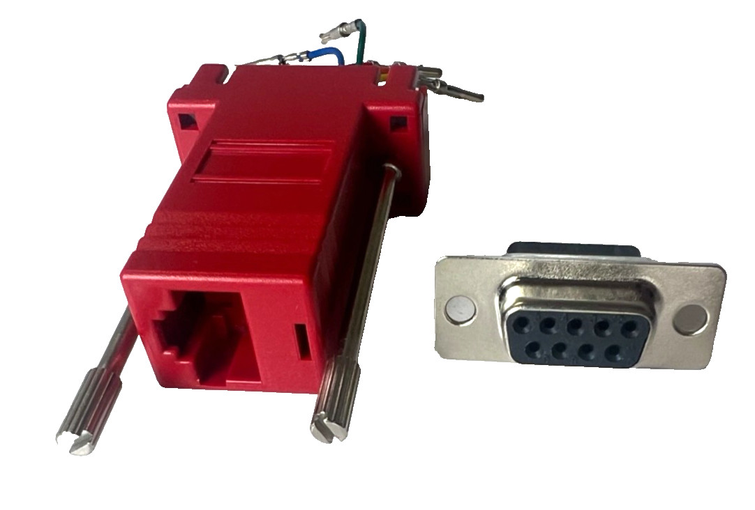 (QTY 6) C2G 02944 RJ45/DB9F Modular Adapter Red