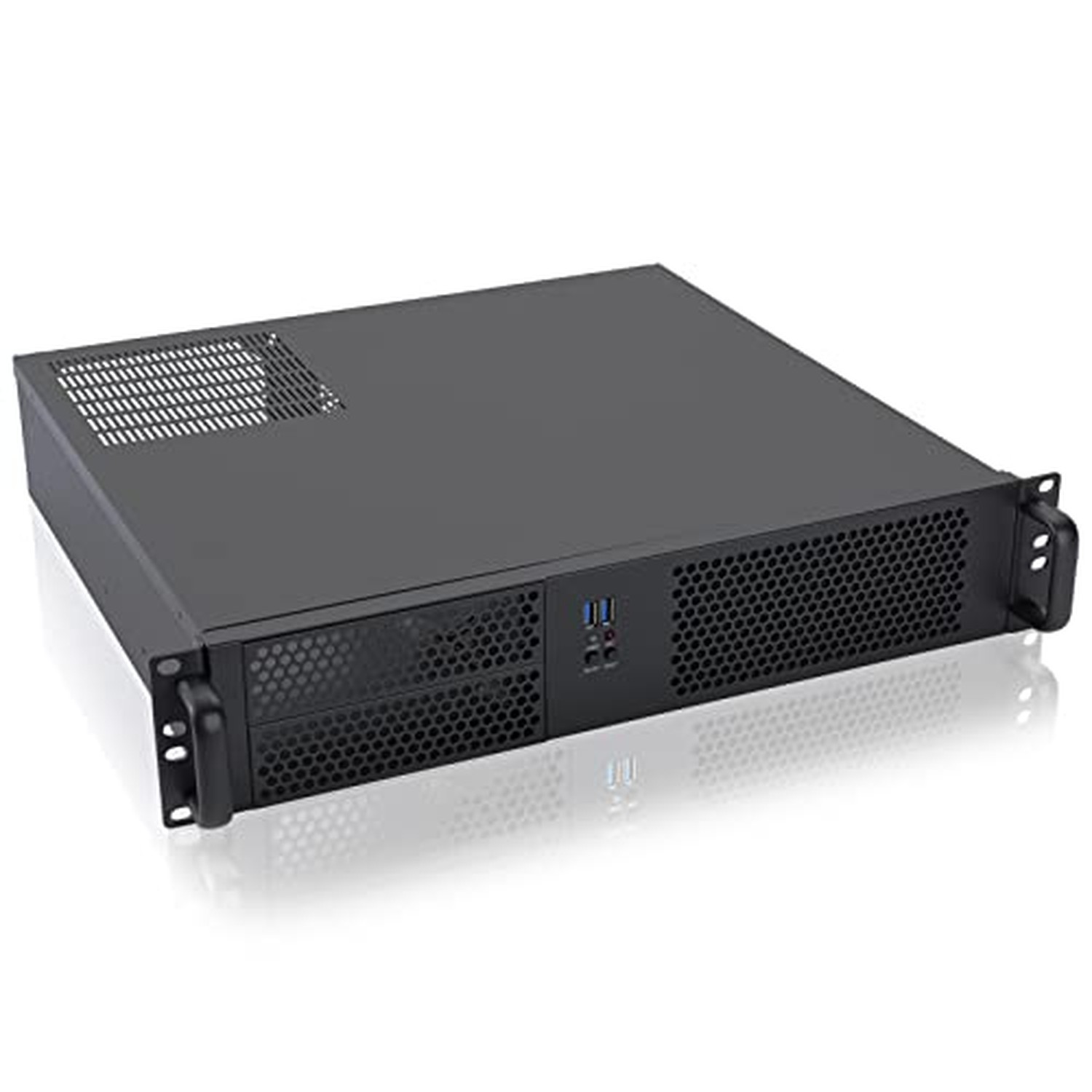 RackChoice 2U Server case Micro ATX Compact Rackmount 2 x 5.25 Chassis Suppor...