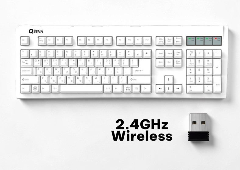 QSENN Wireless Gaming Keyboard SEM-DT35 EN/KR Layout 4colours Including Keyskin