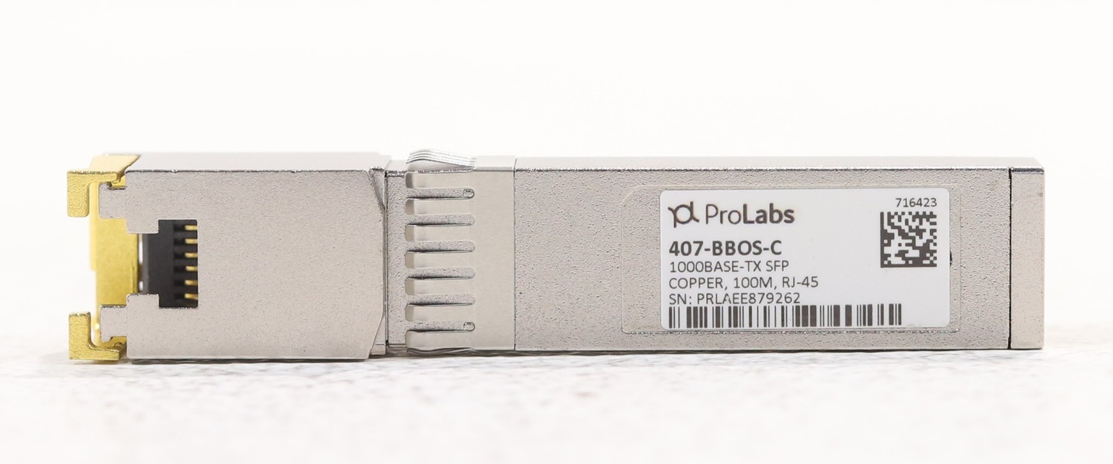ProLabs 1000BASE-TX SFP 100M Copper Transceiver Module P/N: 407-BBOS-C Tested