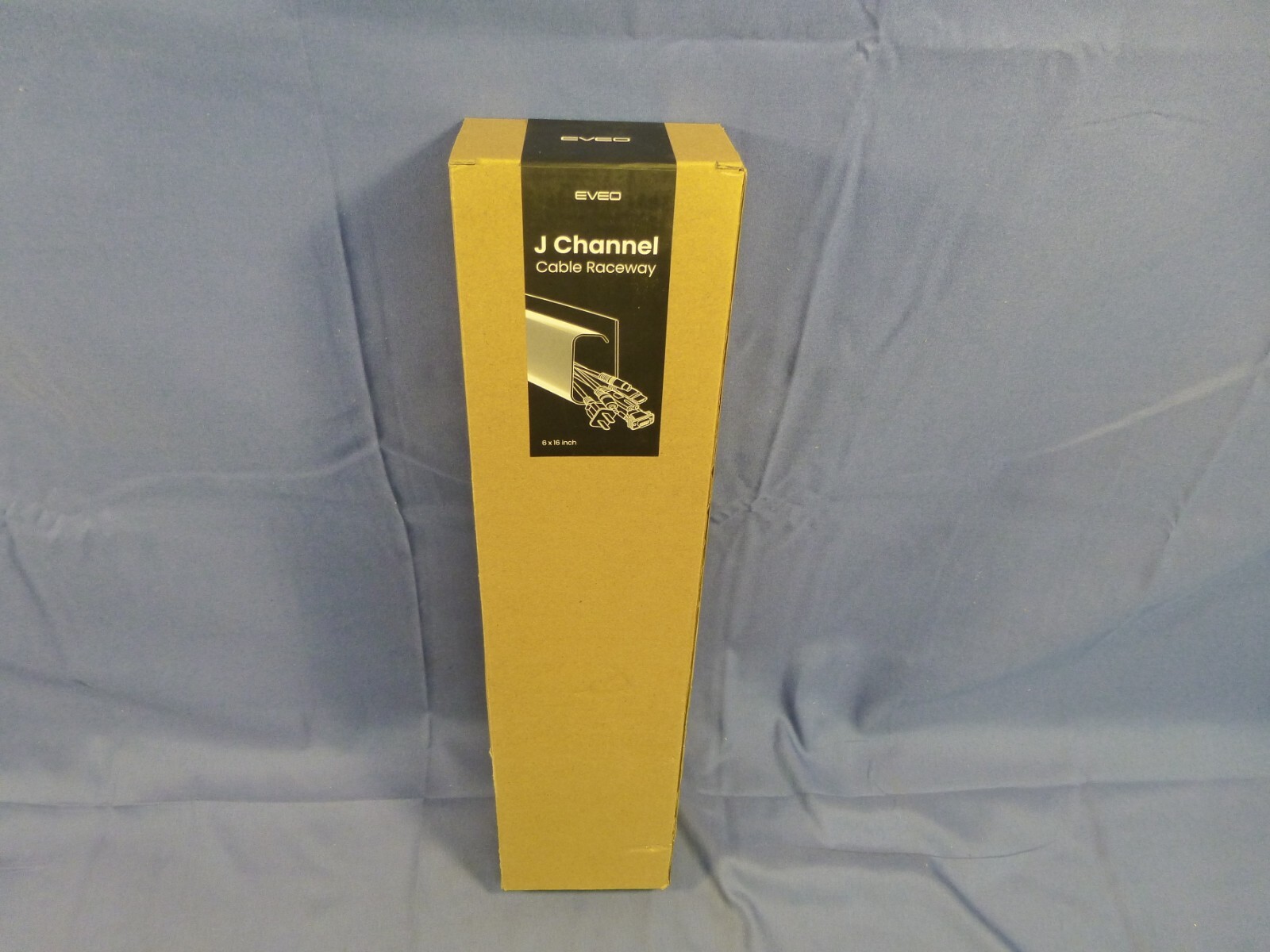 EVEO Cable Raceway 96'' J Channel-1 Pack Cord Cover 6 x 16" Black Brand New 