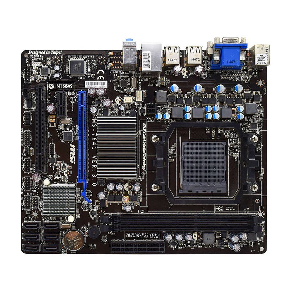 FOR MSI 760GM-P23 FX DDR3 16GB USB 2.0 Micro-ATX AM3 Motherboard AMD 760G