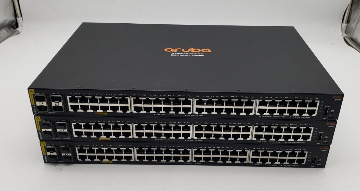 LOT OF 3 | HP Aruba R8N85A Network Switches | Tested for Power On