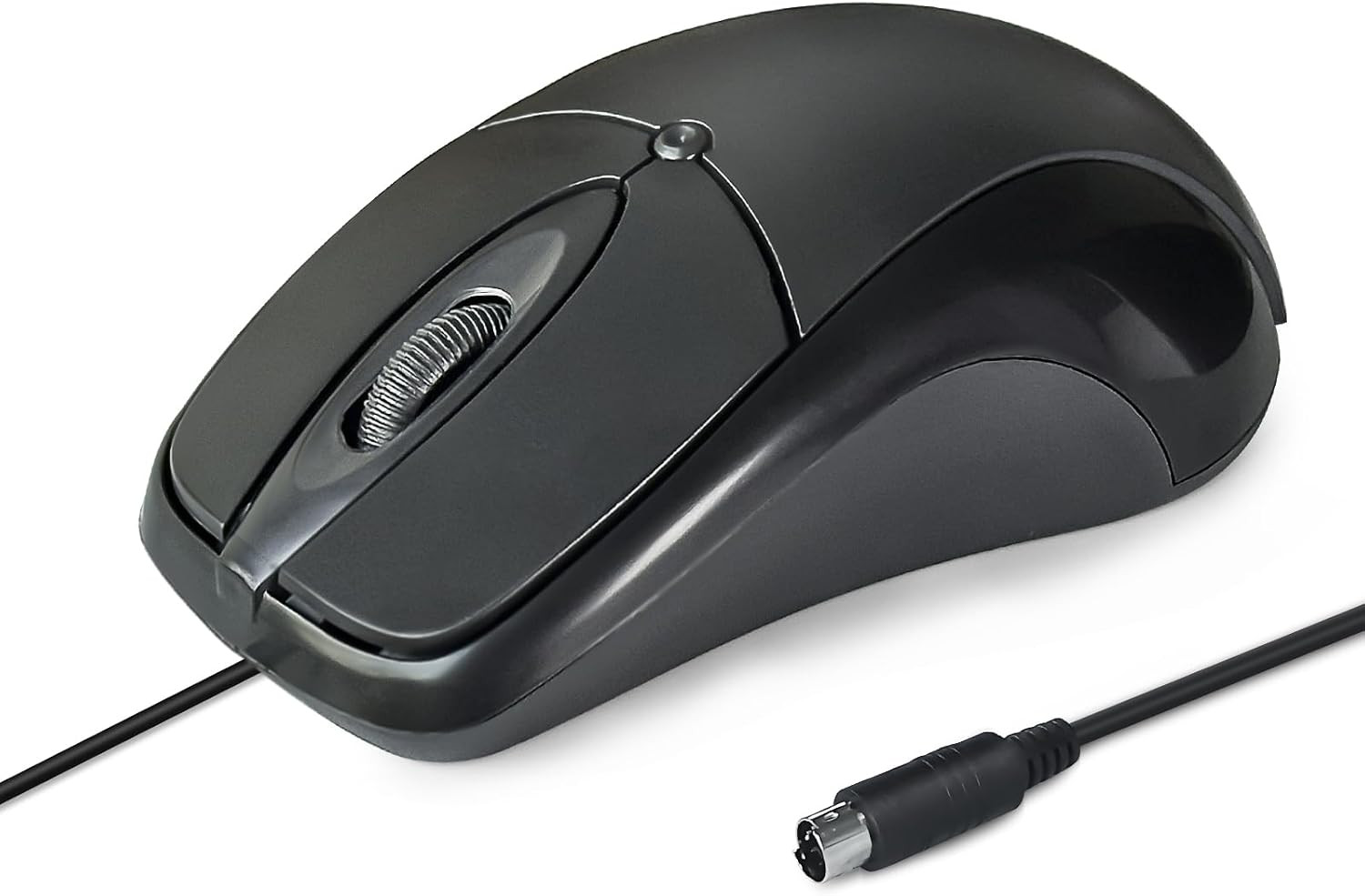Wired PS/2 Optical Mouse - 1000 DPI Resolution, 3 Buttons, 5Ft Cable, Compatible