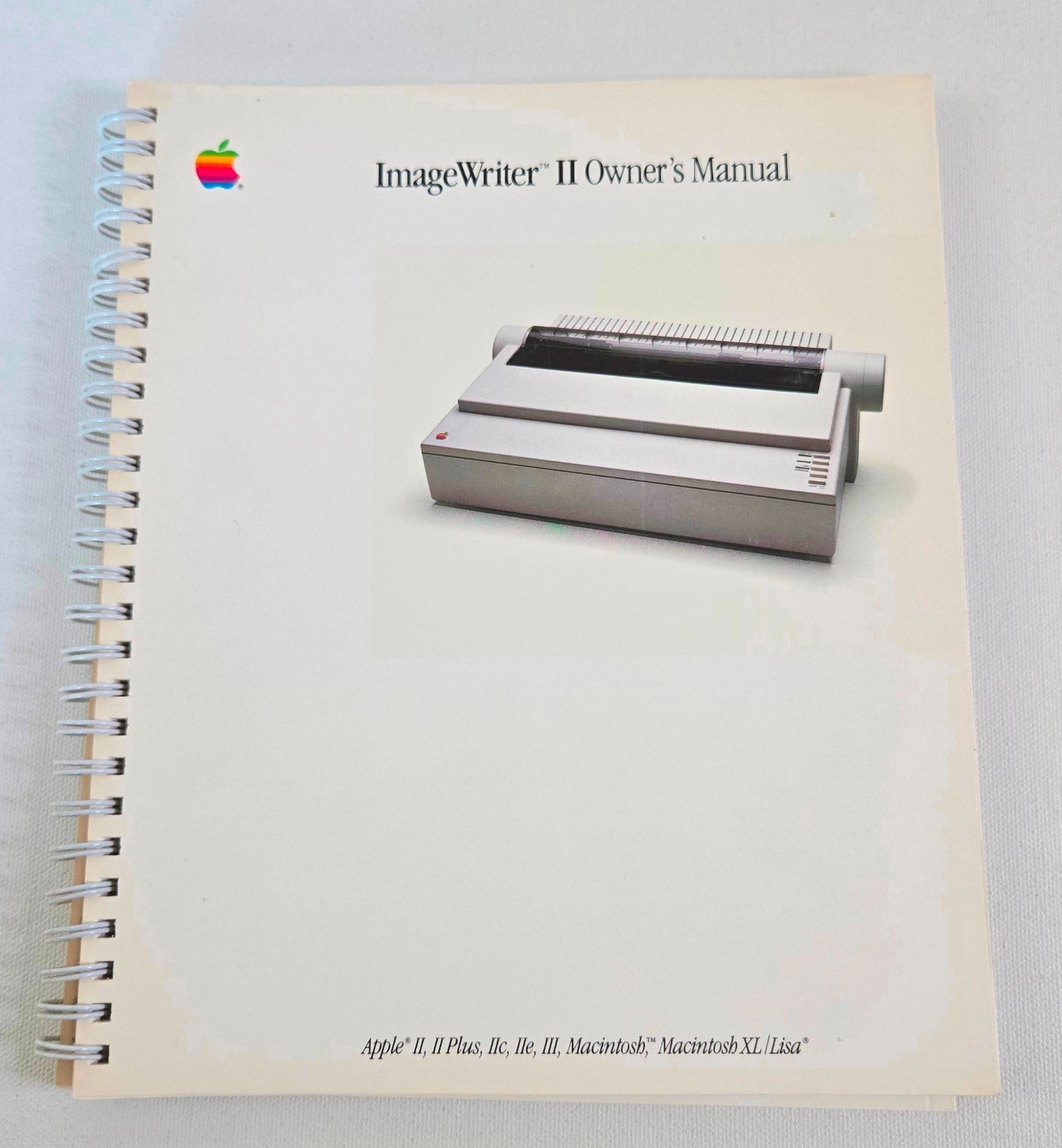 Apple ImageWriter II 2 Owner's Manual Vintage Macintosh Computing Spiral