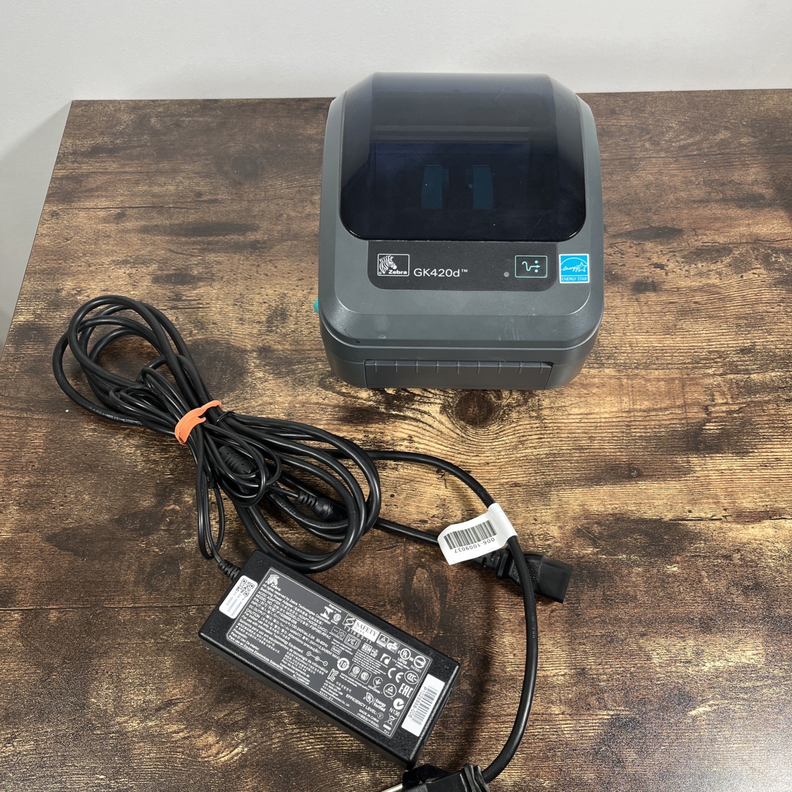 Zebra GK420D Direct Thermal Label Printer w/ Power Cable - Tested - 4 inch wide