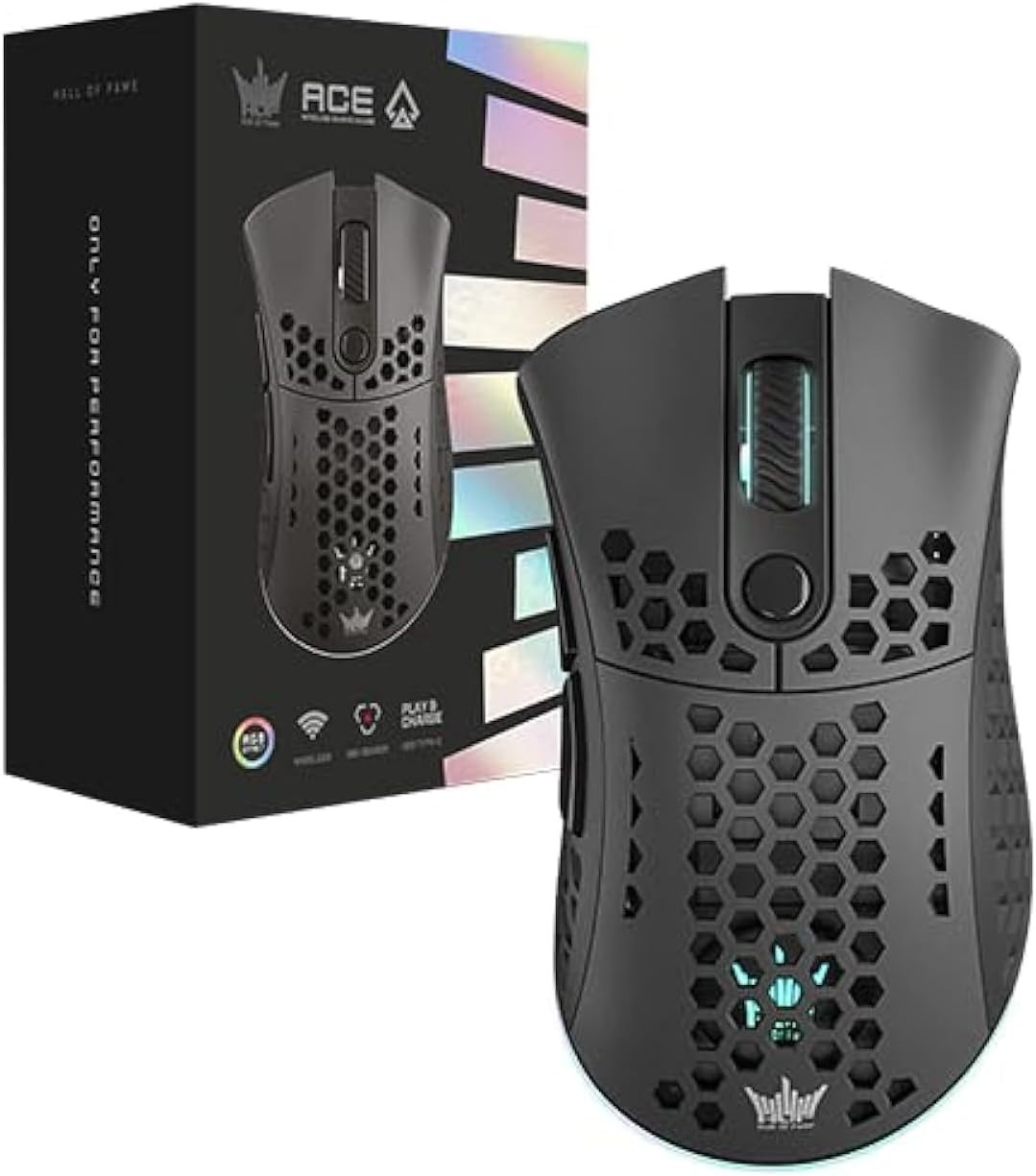 NEW GALAX HOF Ace M2 Black Wireless Gaming Mouse – 38000 DPI, Nvidia Reflex