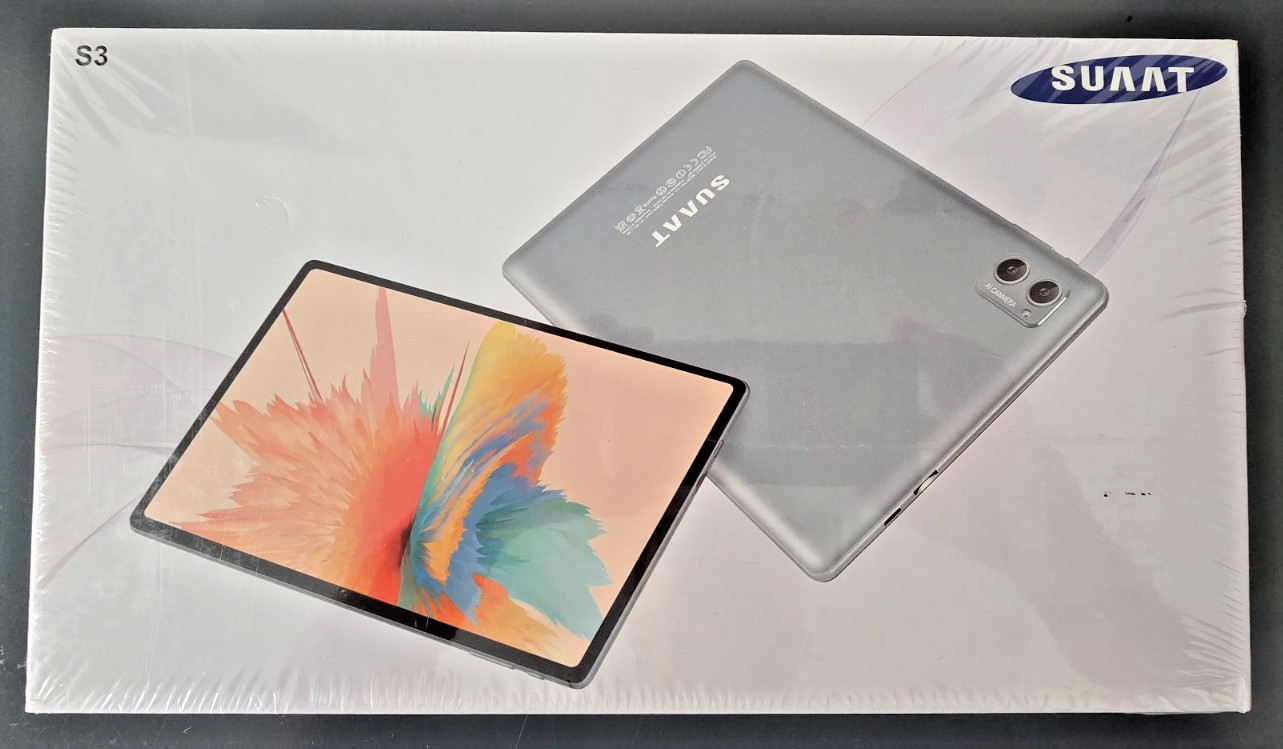 SUAAT S3 10.1" Android Tablet 64GB 30GB RAM WiFi 6 Octa Core NEW SEALED