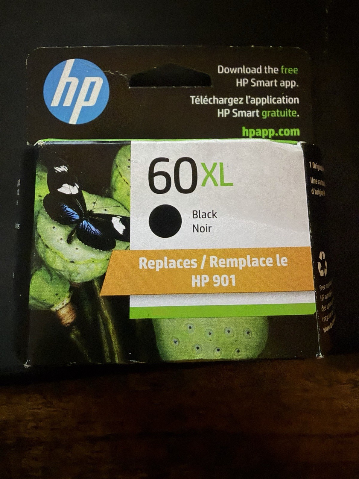 HP 60XL High-Yield black Ink Cartridge - Black (EXP 2025) NEW SEALED 