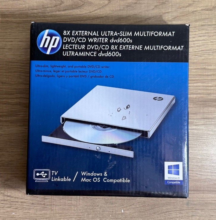 HP HSTNN-ID06 External Optical Disk Drive SuperMulti 8x DVD+R/RW DL Dual Layer