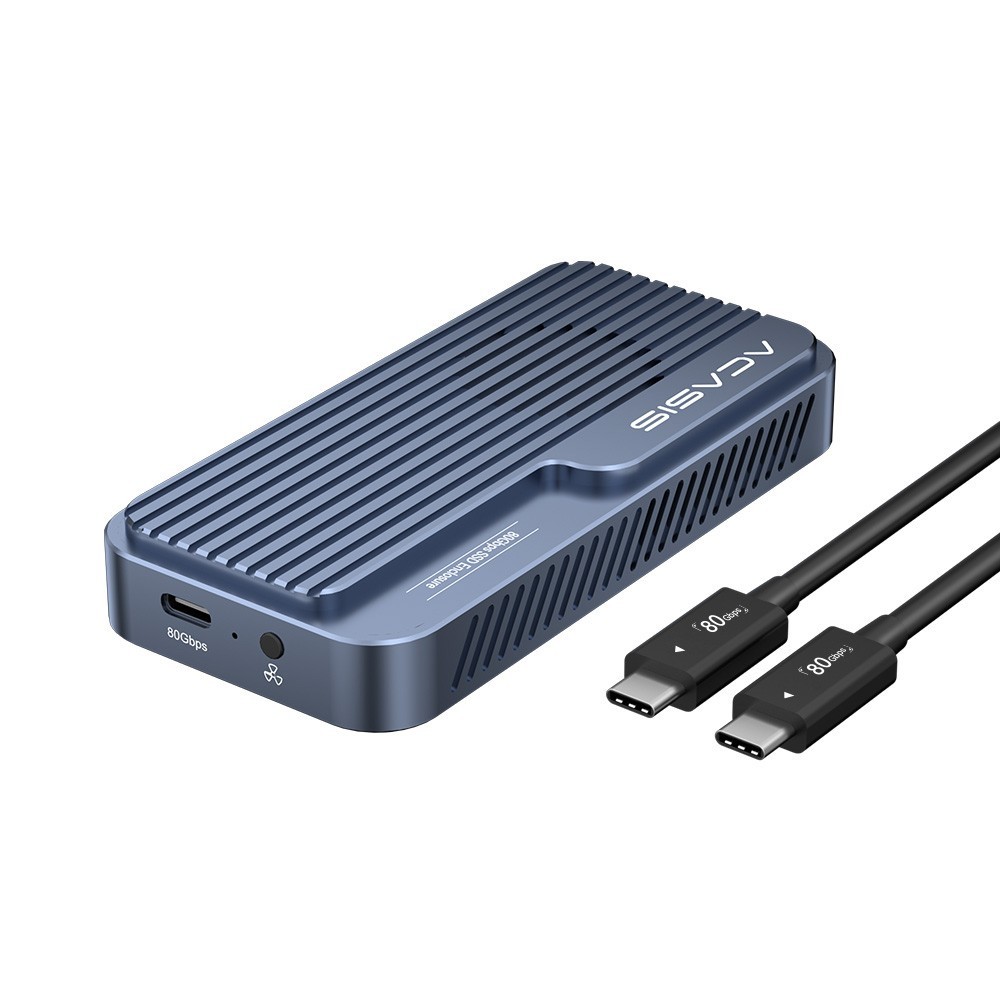 Acasis 80Gbps SSD Enclosure Cooled TB5/USB4 Compatible for Pro Editors/Gamers