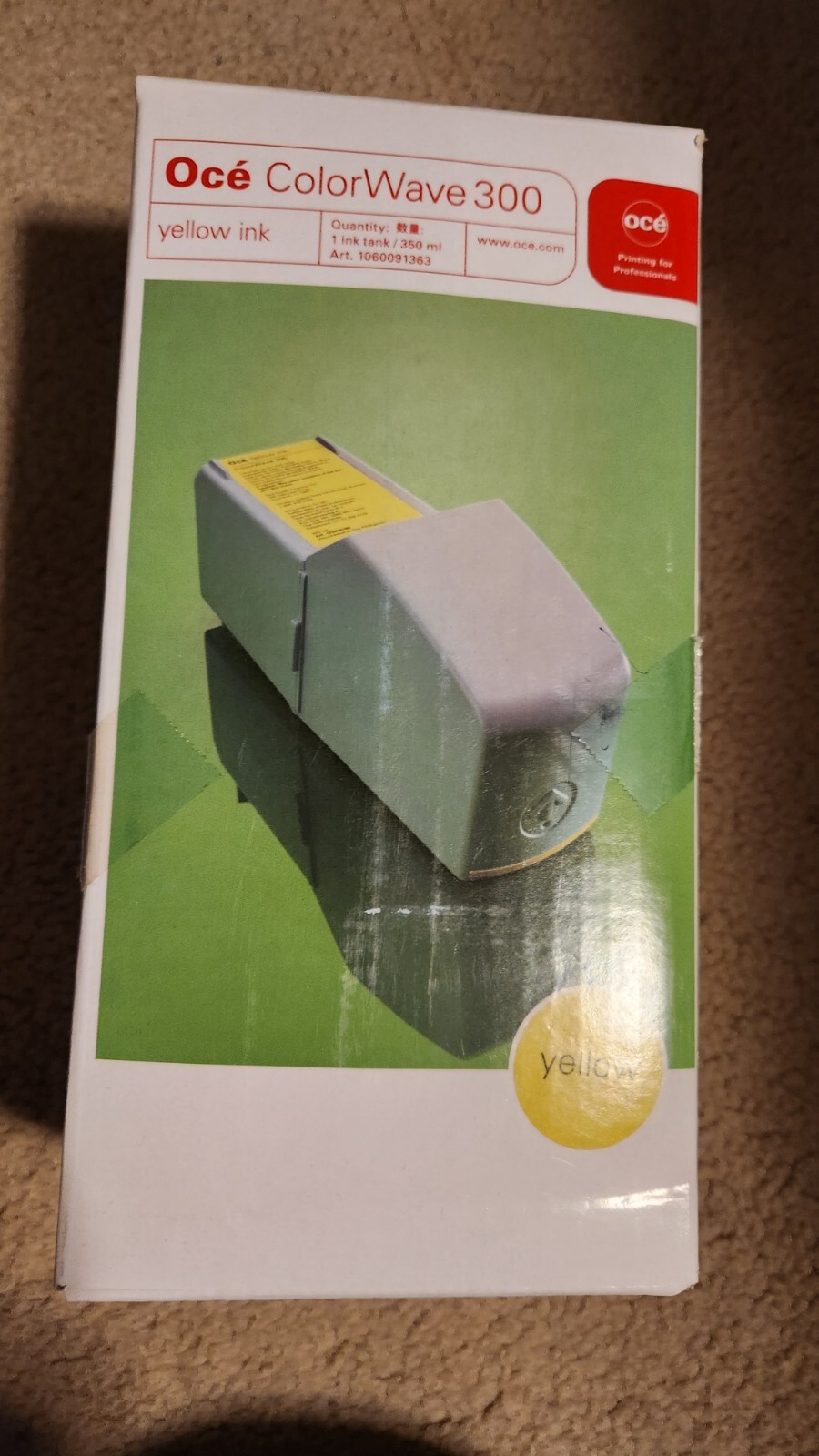 Oce Color Wave 300 Yellow (350mL) Ink Tank Colorwave 1060091363 New