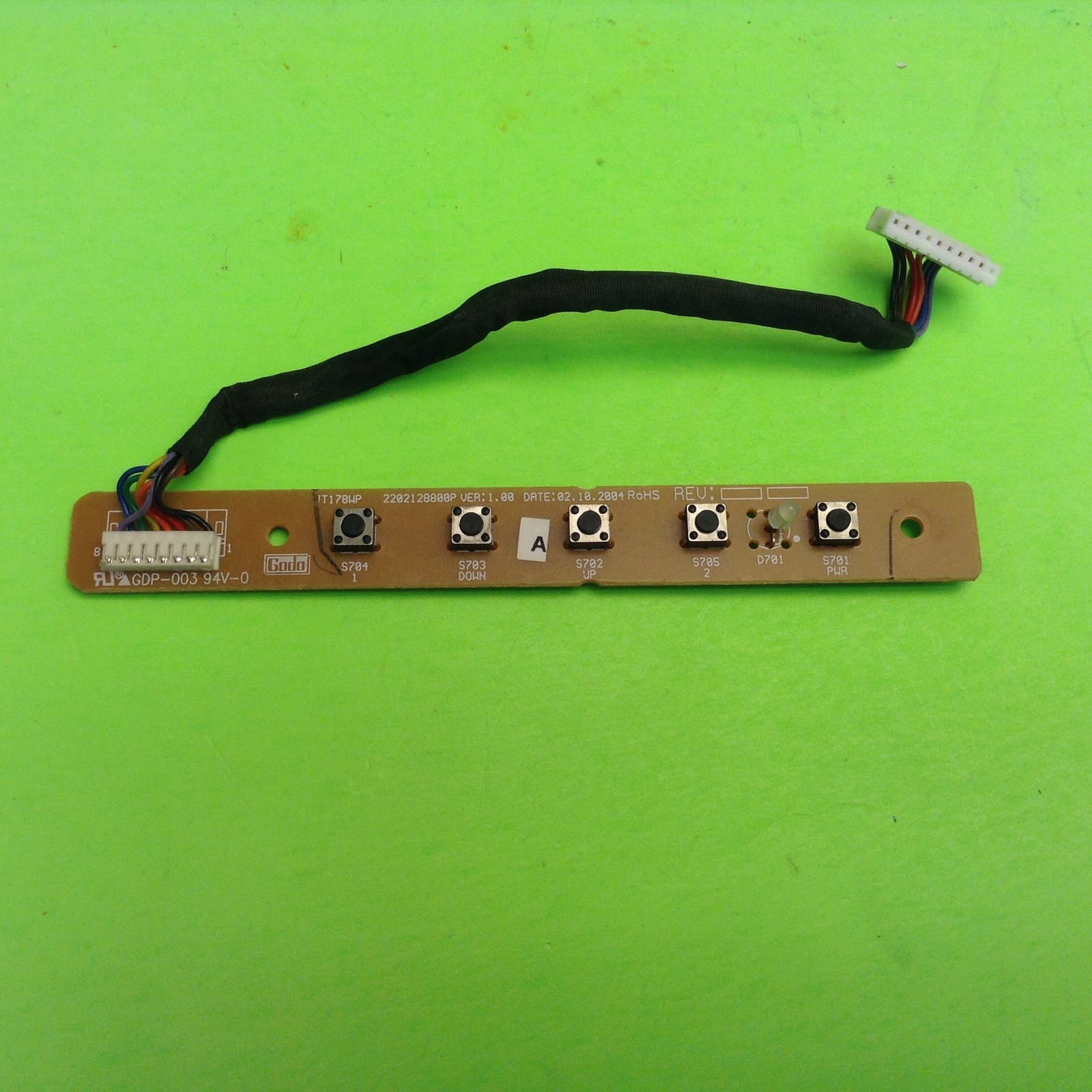 AOC 718SWAG-1 17" Monitor Button Board with Cable Button 2202128800P GDP-003