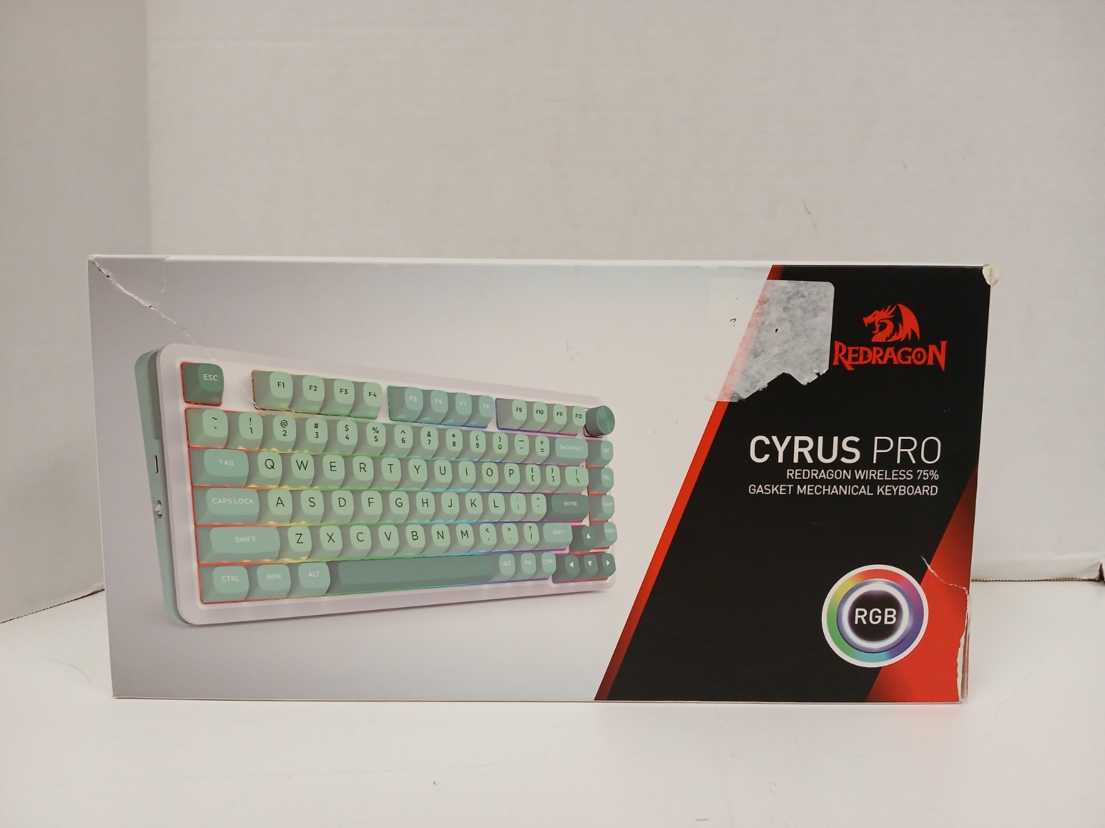 Redragon K681 Cyrus Pro RGB Wireless 75% Mechanical Keyboard, Green  *NO DONGLE*
