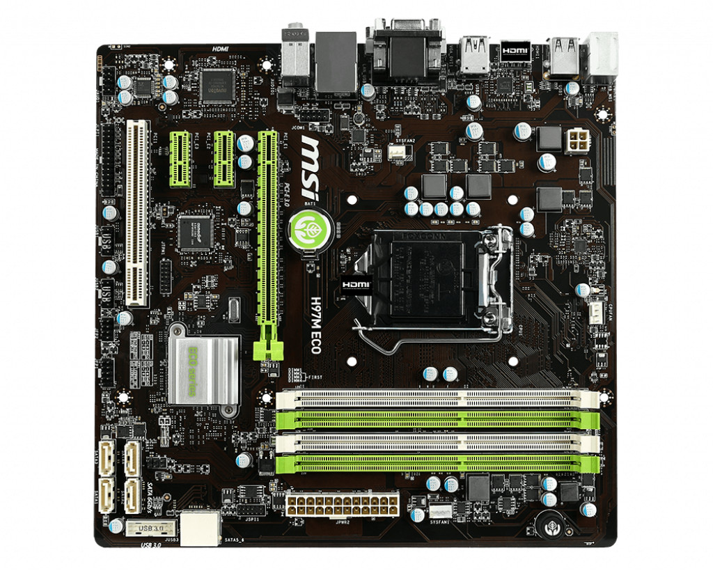 For MSI H97M ECO LGA1150 DDR3 M-ATX Motherboard